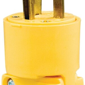 Eaton Wiring Devices 4409-BOX Electrical Plug, 2 -Pole, 20 A, 125 V, NEMA: NEMA 5-20R, Yellow
