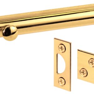 Defender Security U 9961 Slide Bolt, 4 in L Bolt, Solid Brass