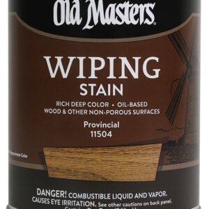 Old Masters 11504 Wiping Stain, Provincial, Liquid, 1 qt, Can
