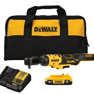 DEWALT Atomic Compact Series DCF513D1 Ratchet Kit, Battery Included, 20 V, 2 Ah, 3/8 in Drive, Square Drive