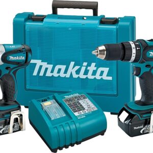 Makita XT261M Combination Tool Kit, Tools Included: (1) 18 V LXT 1/2 in Hammer Drill Driver, (1) 18 V LXT Impact Driver