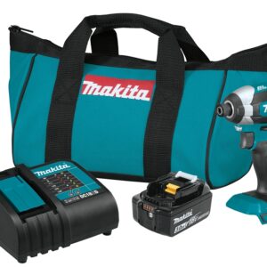 Makita XDT131 Impact Driver Kit, Battery Included, 18 V, 3 Ah, 1/4 in Drive, Hex Drive, 0 to 3600 ipm
