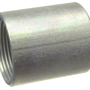 Halex 64015 Rigid Conduit Coupling, 1-1/2 in Threaded, 2.15 in OD, Steel, Galvanized