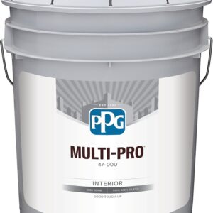 PPG MULTI-PRO 47-186/05 Interior Paint, Flat Sheen, Snowbound, 5 gal