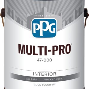 PPG MULTI-PRO 47-3110/01 Interior Paint, Eggshell Sheen, Pastel Base/White, 1 gal, 400 sq-ft/gal Coverage Area
