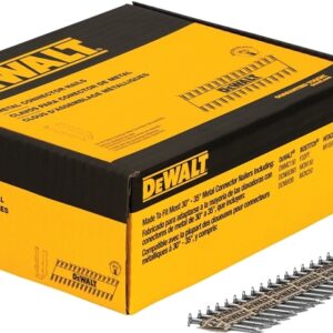 DEWALT DWMC13115G-2M Metal Connector Nail, Paper Collation, 1-1/2 in L, 9 ga, Galvanized, Round Head, Smooth Shank
