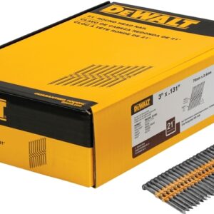DEWALT DWRHS10D131 Framing Nail, 3 in L, 9, Steel, Bright, Full Round Head, Smooth Shank