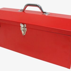 Homak RD00119819 Hip Roof Hand Carry Toolbox, Steel, Fury Red, 7 x 19 x 8-1/2 in Outside