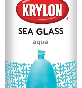 Krylon K09057000 Spray Glass Spray Paint, Sea Glass, Aqua, 12 oz, Aerosol Can
