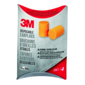 3M 90581-200-1C Ear Plugs, 29 dB NRR, Foam Ear Plug, Orange Ear Plug