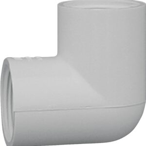 IPEX 435540 Pipe Elbow, 1 in, FPT, 90 deg Angle, PVC, White, SCH 40 Schedule, 150 psi Pressure
