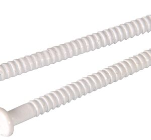 Hillman 532661 Panel Nail, 1 in L, Steel, Tempered, Flat Head, Ring Shank, White, 1.5 oz