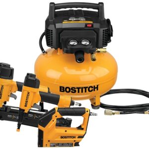 Bostitch BTFP3KIT Air Compressor Combo Kit, Tool Only, 6 gal Tank, 0.8 hp, 120 V, 150 psi Pressure, 1 -Stage