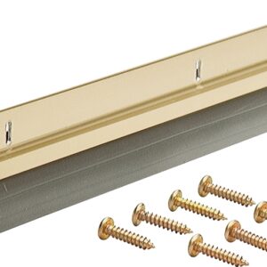 M-D 05702 Door Sweep, 36 in L, Aluminum Flange, Vinyl Insert