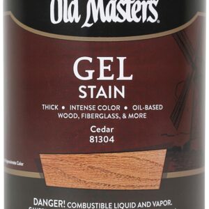 Old Masters 81304 Gel Stain, Cedar, Liquid, 1 qt, Can