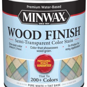 Minwax 117100000 Wood Stain, Semi-Transparent, White Tint, Liquid, 32 fl-oz
