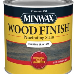 Minwax Wood Finish 118610000 Wood Stain, Phantom Gray, Liquid, 0.5 pt