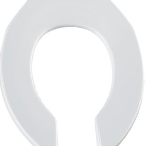 Bemis M955C-000 Toilet Seat, Round, Plastic, White, Sta-Tite Hinge