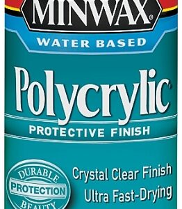 Minwax Polycrylic 34444000 Protective Finish Paint, Semi-Gloss, Liquid, Crystal Clear, 11.5 oz, Aerosol Can
