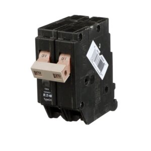 Cutler-Hammer CHF220 Circuit Breaker with Flag, Mini, Type CHF, 20 A, 2 -Pole, 120/240 V, Instantaneous Trip