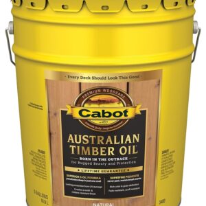 Cabot 140.0003400.008 Australian Timber Oil, Natural, Liquid, 5 gal Pail