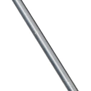 National Hardware N179-366 Threaded Rod, 5/8-11 Thread, 12 in L, A Grade, Steel, Zinc, UNC Thread