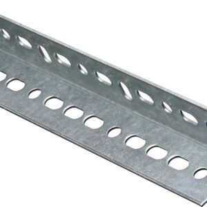 National Hardware 4020BC Series N182-766 Slotted Angle Stock, 1-1/2 in L Leg, 60 in L, 14 ga Thick, Steel, Galvanized