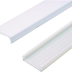 Wiremold NMW NMW1 Raceway Wire Channel, 60 in L, 1-5/16 in W, 1 -Channel, Plastic, White