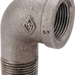 ProSource 6-1B Street Pipe Elbow, 1 in, FIP x MIP, 90 deg Angle, Malleable Iron, SCH 40 Schedule, 300 psi Pressure