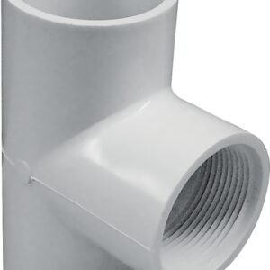 IPEX 435853 Pipe Tee, 1 in, Socket x Socket x FPT, PVC, White, SCH 40 Schedule, 150 psi Pressure