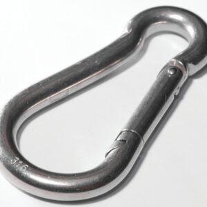 Baron 2450-1/4 Spring Hook Snap Link, 5/16 in Snap Opening, 2-3/8 in L Dimensions, Steel, Zinc