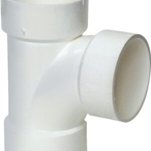Canplas 192153 Sanitary Pipe Tee, 3 in, Hub, PVC, White