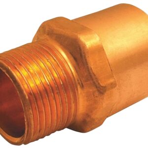 Elkhart Products 104R Series 30304 Reducing Pipe Adapter, 3/8 x 1/2 in, Sweat x MNPT, Copper