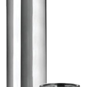Selkirk 206148U Chimney Pipe, 6 in ID, 8 in OD, 48 in L, Stainless Steel, Includes: Twist-Lock Coupler with Locking Band