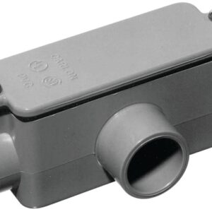 Carlon E983GR-CAR Conduit Body, IMC, Rigid, 1-1/4 in Hub, 8-21/32 in OAL, PVC, Gray