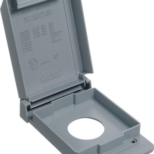 Carlon E98SRCN-CAR Device Cover, 4-53/64 in L, 3-11/16 in W, Rectangular, 1-Gang, Textured, Plastic, Gray