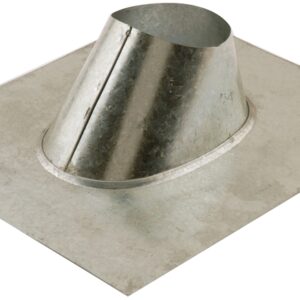 AmeriVent 4EF Roof Vent Flashing, 16-3/8 in OAL, 13-3/4 in OAW, Galvanized Steel