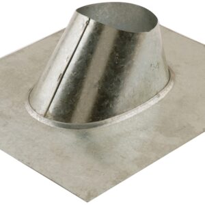AmeriVent 6EF Roof Vent Flashing, 18-3/4 in OAL, 16-1/8 in OAW, Steel
