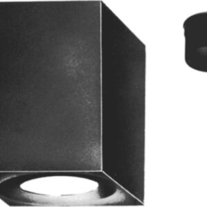 AmeriVent 6HS-RSA12 Roof Support Box, Black, Includes: (1) Stainless Steel Black Single Wall Adaptor