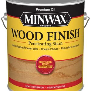 Minwax 71041000 Wood Stain, Oil Base, Golden Pecan, Liquid, 1 gal, Can