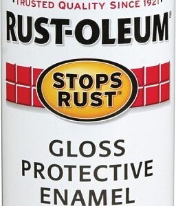 Rust-Oleum 7789830 Rust Preventative Spray Paint, Gloss, Canvas White, 12 oz, Can