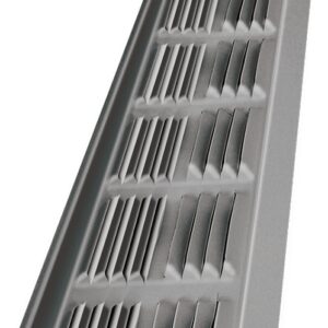 Master Flow LSV8 Soffit Vent, 2-3/4 in L, 1/4 in W, 68 sq-ft Net Free Ventilating Area, Aluminum, Mill
