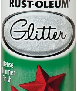 Rust-Oleum 268045 Glitter Spray Paint, Shimmer, Red, 10.25 oz, Can