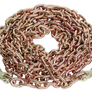 Ancra 45881-11-20 Transport Chain Assembly with Clevis Hook, 3/8 in, 20 ft L, 6600 lb Working Load, 70 Grade