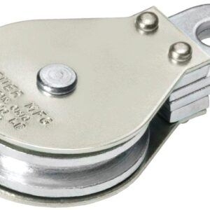 Deuer DB-20G Gable Block, Fixed Eye, 1/4 in Rope, 480 lb Working Load, 2 in Sheave