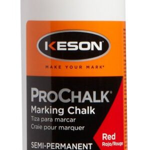 Keson PROCHALK Series 8R Marking Chalk Refill, 8 oz, Red, Permanent