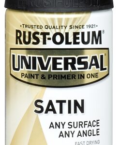 Rust-Oleum 245197 Enamel Spray Paint, Satin, Black, 12 oz, Can