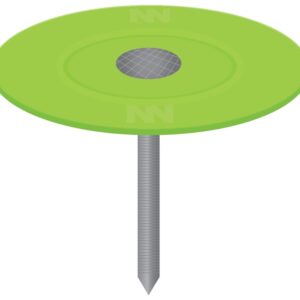 Stinger 135135 Cap Nail, 2 in L, Flat Head, 12 ga, Plastic