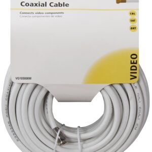 Zenith VG105006W Coaxial Cable, 50 ft L