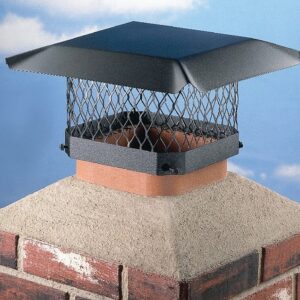 Shelter SC1313 Shelter Chimney Cap, Steel, Black, Powder-Coated, Fits Duct Size: 11-1/2 x 11-1/2 to 13-1/2 x 13-1/2 in